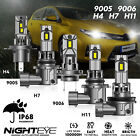 NIGHTEYE 70W 30000LM H4 H7 H11 9005 9006 LED Scheinwerfer 6500K Halogen Weiß 2X