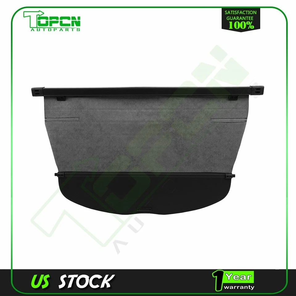 Fits Nissan Rogue Retractable Black Rear Cargo Security Trunk Cover 2014 15-2020 - Изображение 1 из 4