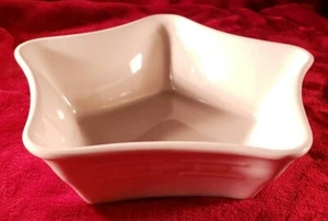 Vntg Longaberger Pottery Woven Traditions SHINING STAR Dish. Ivory (plain) USA - Picture 1 of 7