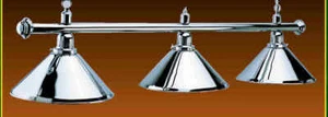 CHROM POOL SNOOKER TISCH LUXUS BELEUCHTUNG & LICHTSCHIRME KLEUCHTER KÜCHE - Bild 1 von 3