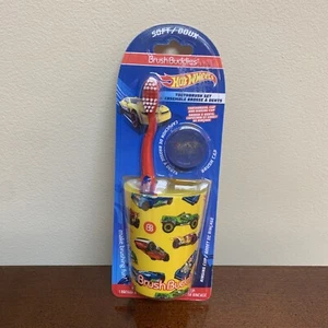 New  & Sealed - Brush Buddies Hot Wheels Cars Car Toothbrush Cup Cap Set - Picture 1 of 3