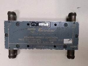 Coaxial Hybrid Junction, Narda 3032 3 dB 90 degrees, 0.95-2.0 GHz   N(f) - Bild 1 von 3