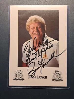 Boog Powell Miller Lite 5X7 Personalized Auto Promo Photo Unique Inscribed Back - Image 1 of 2
