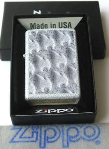 ZIPPO  3-D FLAMES DESIGN Lighter 46599 Glacier MINT In BOX 2025 NEW Hooks - Picture 1 of 4