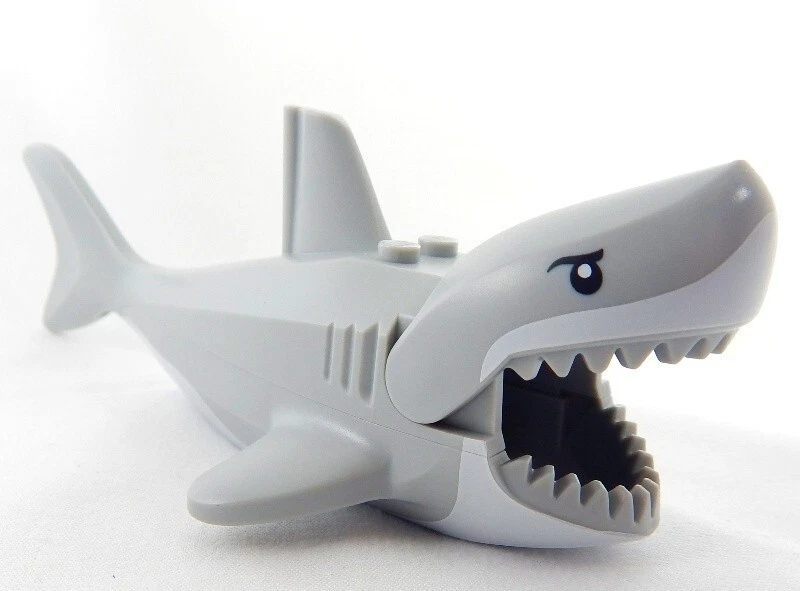 NEW LEGO GREAT WHITE  SHARK minifig figure large ocean animal 60379 - Image 1 of 1