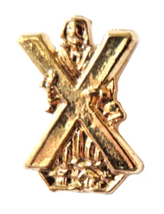 Pequeño prendedor dorado de Saint St Andrew Scotland  - Imagen 1 de 2