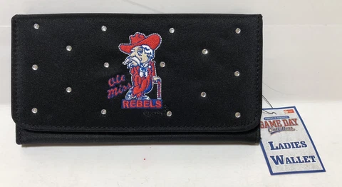 Vintage OLE MISS Football - Ladies WALLET - featuring COLONEL REB - Brand New Cover