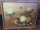 CK Zhan Original Asian Oriental Art Butterfly&Flowers Oil Canvas Framed~OOAK Gem