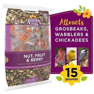 Audubon Park Nut, Fruit & Berry Wild Bird Food, Dry, 1 Count per Pack, 15 lbs. - Picture 1 of 10