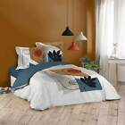Duvet cover - 240 x 220 cm + cases - abstract face - white