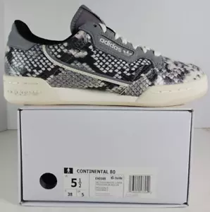 adidas Men's Continental 80 Gray Shoes Snakeskin Size 5.5 Limited Edition - Picture 1 of 10