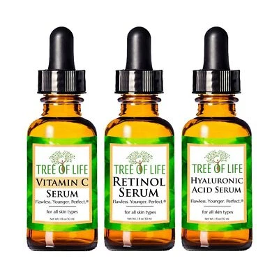 Anti Aging Serum 3-Pack for Face Vitamin C Serum Retinol Serum Dark Spots 3 OZ - Image 1 of 4