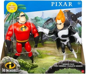 The Incredibles Nemesis Pack Mr Incredible & Syndrome Action Figure Set Mattel - Picture 1 of 4