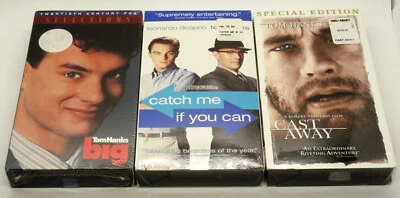 BIG Catch Me If You Can CAST AWAY New VHS Video Tapes IGS Ready OOP CC Tom Hanks - Image 1 of 4