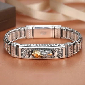 Metal Bangle Bracelet Chain Popular Vintage Bracelets Womens Mens Jewelry Gift - Picture 1 of 8