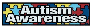 Magnetic Bumper Sticker - Autism Awareness (Puzzle Pieces, Autistic) - Magnet - Picture 1 of 1