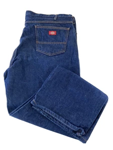 DICKIES Jeans Men's Size 44 X 31 1/2" (tag 44x30) Blue Straight Leg Regular Fit - Picture 1 of 8