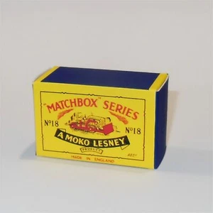 Matchbox Lesney 18a Caterpillar Bulldozer B Style Repro Box - Picture 1 of 4