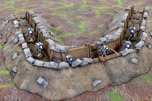 Warhammer 40K/WWI/WWII Battlefield - Trenches UNPAINTED 28/32mm - Picture 1 of 6