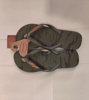 NUEVO CON ETIQUETAS Sandalias Havaianas Para Hombres Aloha Chanclas Talla 13 Sin Cordones Camufladas Playa Nadar AA294 Foto 1 de 3