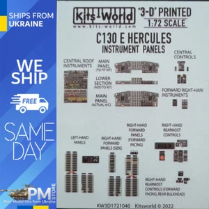 Kits World 3D1721040 1/72 3d decal Cockpit Instrument Panel C130 E Hercules - Picture 1 of 2
