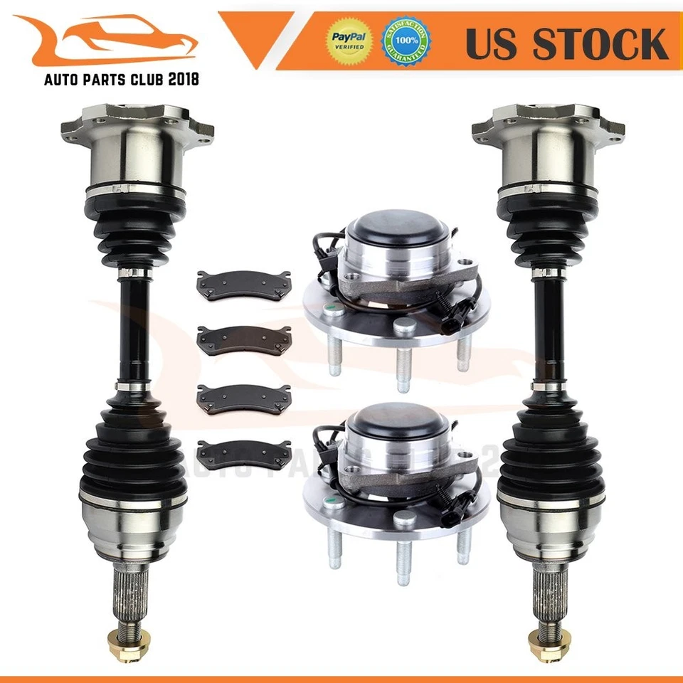 for Chevrolet Avalanche 1500 2002-06 Front CV Axle+Brake Pads+Wheel Bearing Hub - Image 1 of 4