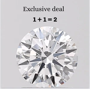 2Pcs IGI Certified Lab Grown CVD Diamond ROUND 2.00 Ct D Color VS2 Clarity Stone - Picture 1 of 8