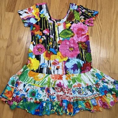 JAMS WORLD Women’s Hattie Dress Floral Bouquet W329 Multicolor Large - Image 1 of 4