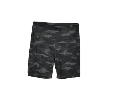 Athleta Women's Ultimate Stash Pocket Camo 7" Size M Black Pull On Biker Polyest - Image 1 of 4