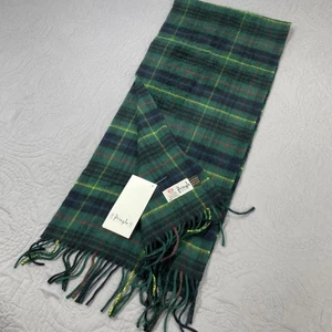 Pringle of Scotland Bufanda Hombre Mujer Verde Cuadros 100% Lana Cachemira Nueva Etiqueta Reino Unido - Imagen 1 de 5