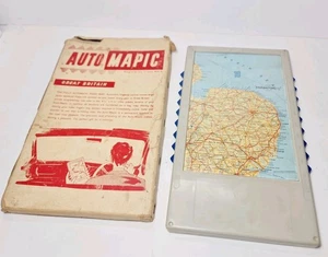 Vintage 1960s Auto Mapic Mechanical Road Map of Great Britain with Original Box - Picture 1 of 17