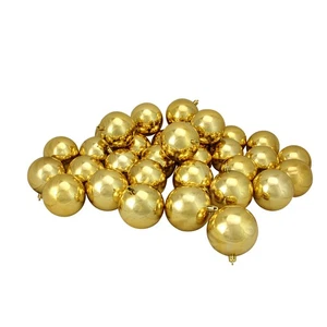 Northlight 60ct Vegas Gold Shatterproof Shiny Christmas Ball Ornaments 2.5" - Picture 1 of 4