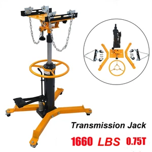 1660lbs Transmission Jack 2Stage Hydraulic 360° for Engine Lift 0.75Ton tools - Picture 1 of 10