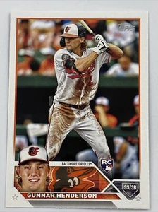 2023 Topps Series 1 Gunnar Henderson RC Rookie Base #206 Orioles 2B - Picture 1 of 5