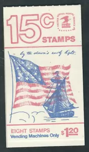 Scott #1598...15 Cent...Flag...Booklet With 8 Stamps...BK #130 - Picture 1 of 2
