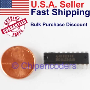 Transceptores de bus octal TI SN74ALS245AN 1/5/10 piezas con salidas de 3 estados IC PDIP-20 - Imagen 1 de 8