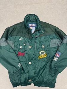 Logo Athletic Green Bay Packers taglia grande giacca vintage puffer - cerniera difettosa - Foto 1 di 10