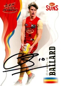 Signed 2021 Gold Coast Suns AFL Optimum Card - Charlie Ballard - Picture 1 of 3