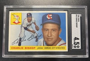 1955 Topps Charlie Bishop #96 SGC 4.5 VG EX+ SETBREAK PMJS