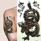 Large Black Chinese Dragon Mens Boys Temporary Tattoo UK Seller Free P&P
