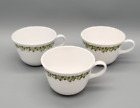 Vintage Corelle Coffee Tea 8 Oz Cups Green Crazy Daisy Spring Blossom Set of 3