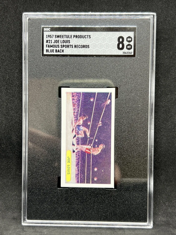 1957 Sweetule Products #21 Joe Louis Blue Back SGC 8 NM-MT+ POP 1! 🔥None Higher - Image 1 of 3