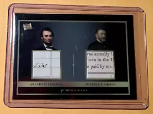 Authentic President Abraham Lincoln Hand Writing & Ulysses S. Grant Document - Picture 1 of 2