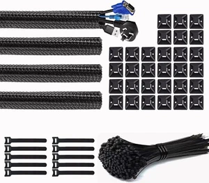Oksdown Cable Tidy Management Kit Organizzatore Fili Cavo 144PCS (CONFEZIONE DA 2) - Foto 1 di 10