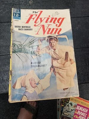 The FLYING MONJ # 3 DELL COMICS agosto 1968 SERIE DE TELEVISIÓN SALLY FIELD CON CUBIERTA FOTOGRÁFICA Foto 1 de 4