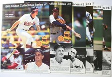 1989 Chicago White Sox Kodak 11 1/2" Print Sheet Set of 6 Fisk Baines Guillen
