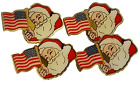 États Unis Lot de 4 (2) épingles à revers drapeau du Père Noël