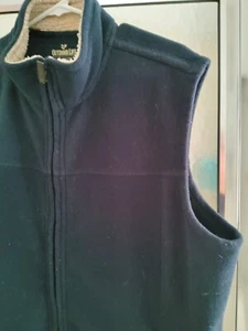 OUTDOOR LIFE MEN'S WARM FLEECE VEST- LARGE-FULL ZIP-DARK BLUE-POCKETS-*ONE WEAR* - Picture 1 of 23