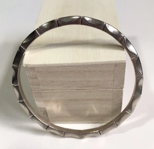 Sterling Silver Bangle Bracelet 925 Mexico Taxco 3” 31.8g - Picture 1 of 8