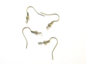 100 Ohrhaken Fischhaken bronzefarben - Bild 1 von 1